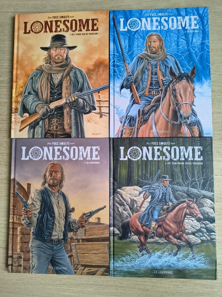 Lonesome 1 t/m 4 in HC door Yves Swolfs Complete reeks, Complete serie of reeks, Nieuw, Ophalen of Verzenden, Yves Swolfs