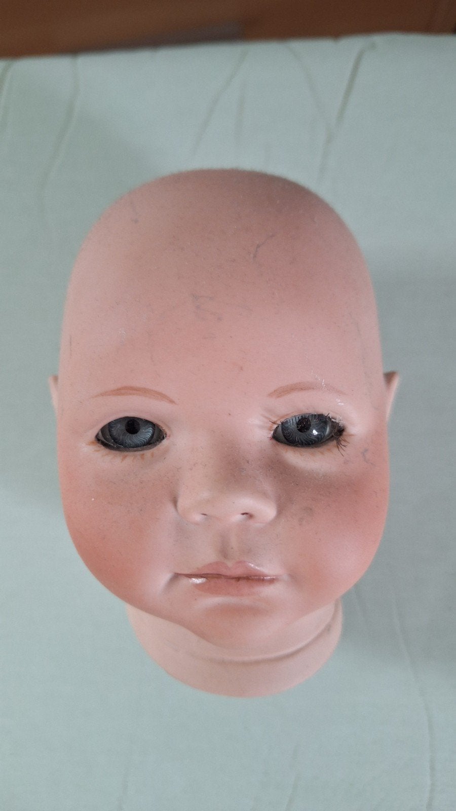Vintage Babypop Hoofd - Porselein/Keramiek, Verzamelen, Ophalen of Verzenden, Gebruikt, Babypop