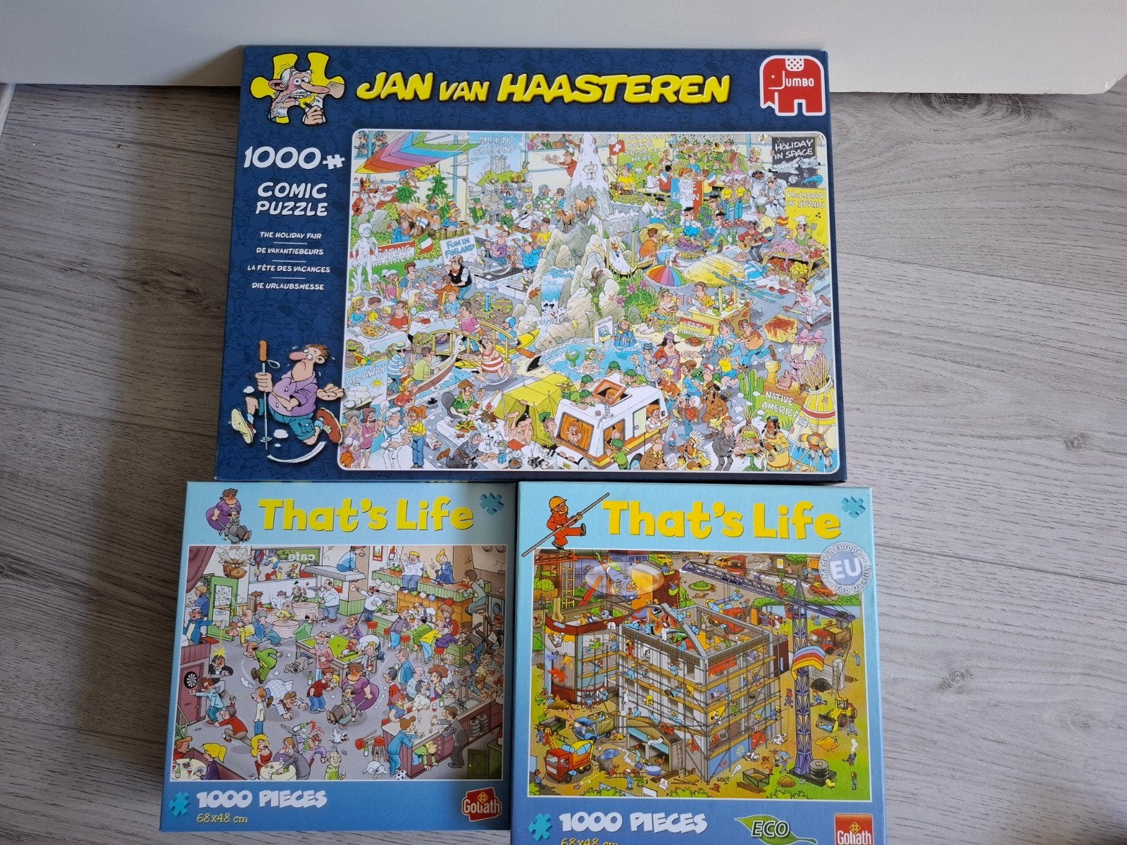 puzzels   Jan van haasteren en that's life, Ophalen, 500 t/m 1500 stukjes, Zo goed als nieuw