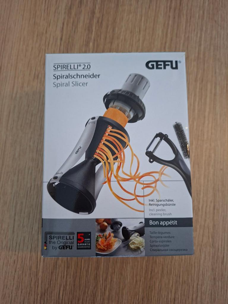 GEFU Spirelli 2.0 spiraalsnijder - Groentespaghetti maker, Overige typen, Kunststof, Ophalen of Verzenden, Zo goed als nieuw