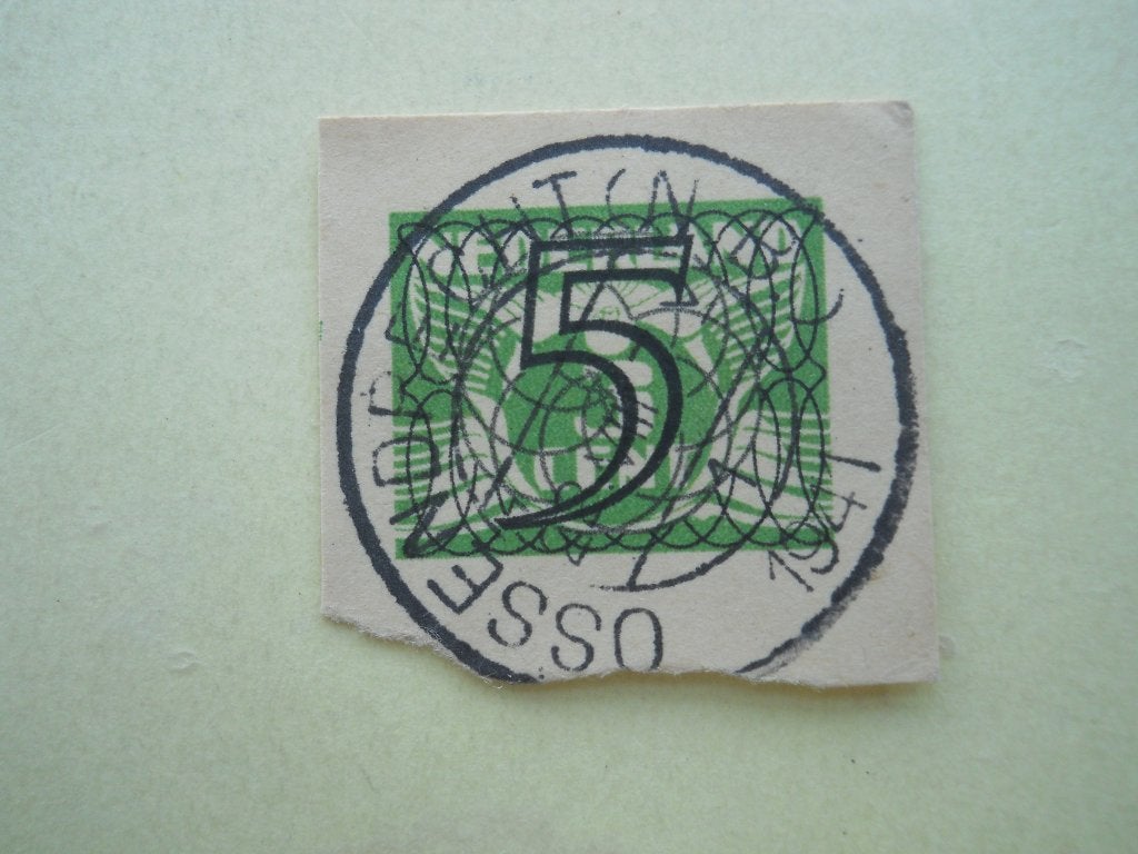 Nederland 1940 Guilloche opdrukzegel gest. Ossendrecht (NB), Postzegels en Munten, Postzegels | Nederland, Ophalen of Verzenden
