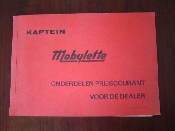 Kaptein Mobylette 1969 onderdelen prijs courant, Fietsen en Brommers, Handleidingen en Instructieboekjes, Gebruikt, Ophalen of Verzenden