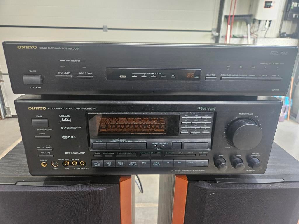 Onkyo TX-SV828THX Receiver + ED-901 AC-3 Decoder – Vintage, Ophalen, Gebruikt, 120 watt of meer, Onkyo
