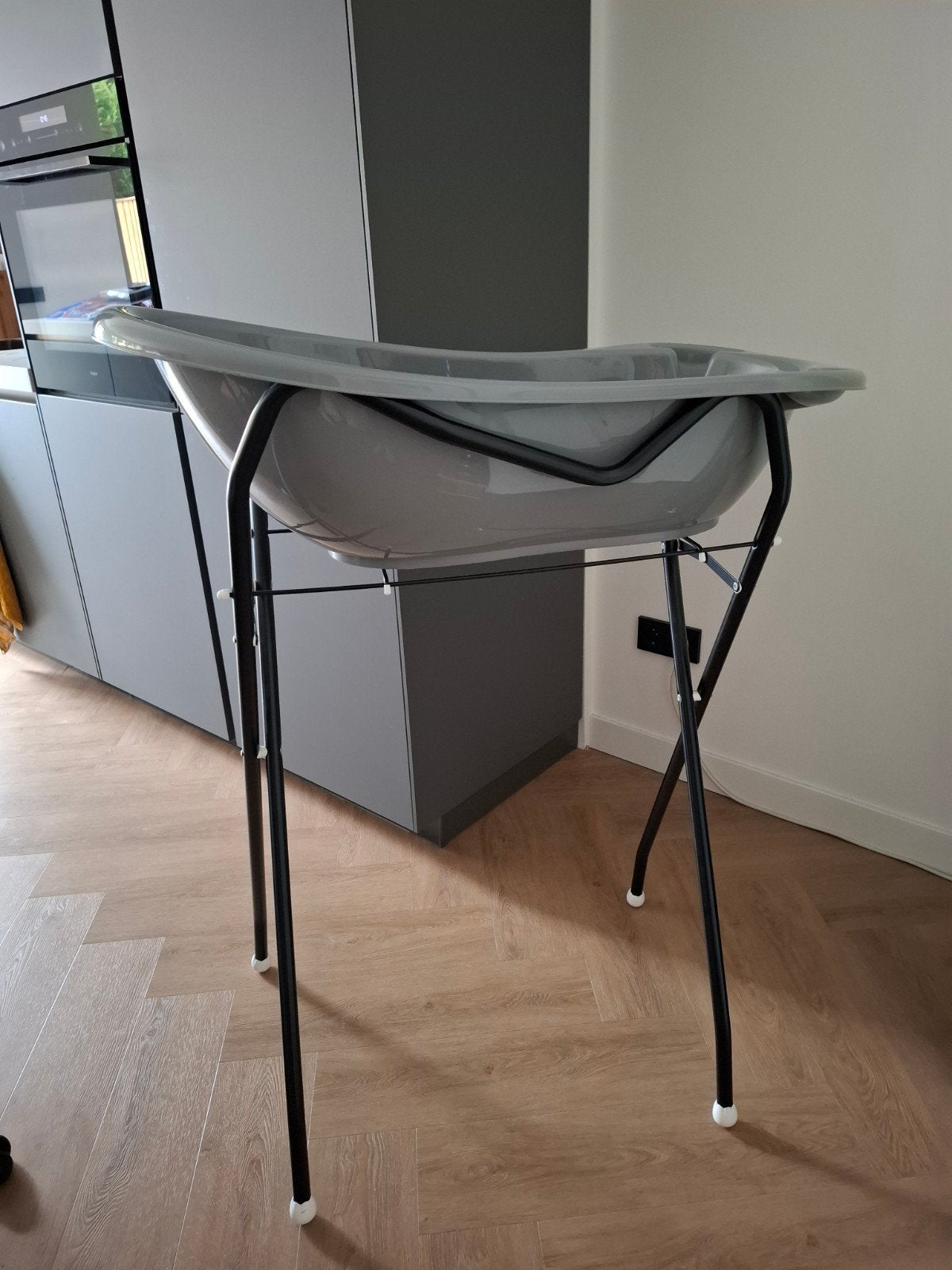 Baby badje grijs, Kinderen en Baby's, Badjes en Verzorging, Zo goed als nieuw, Badje, Standaard, Ophalen