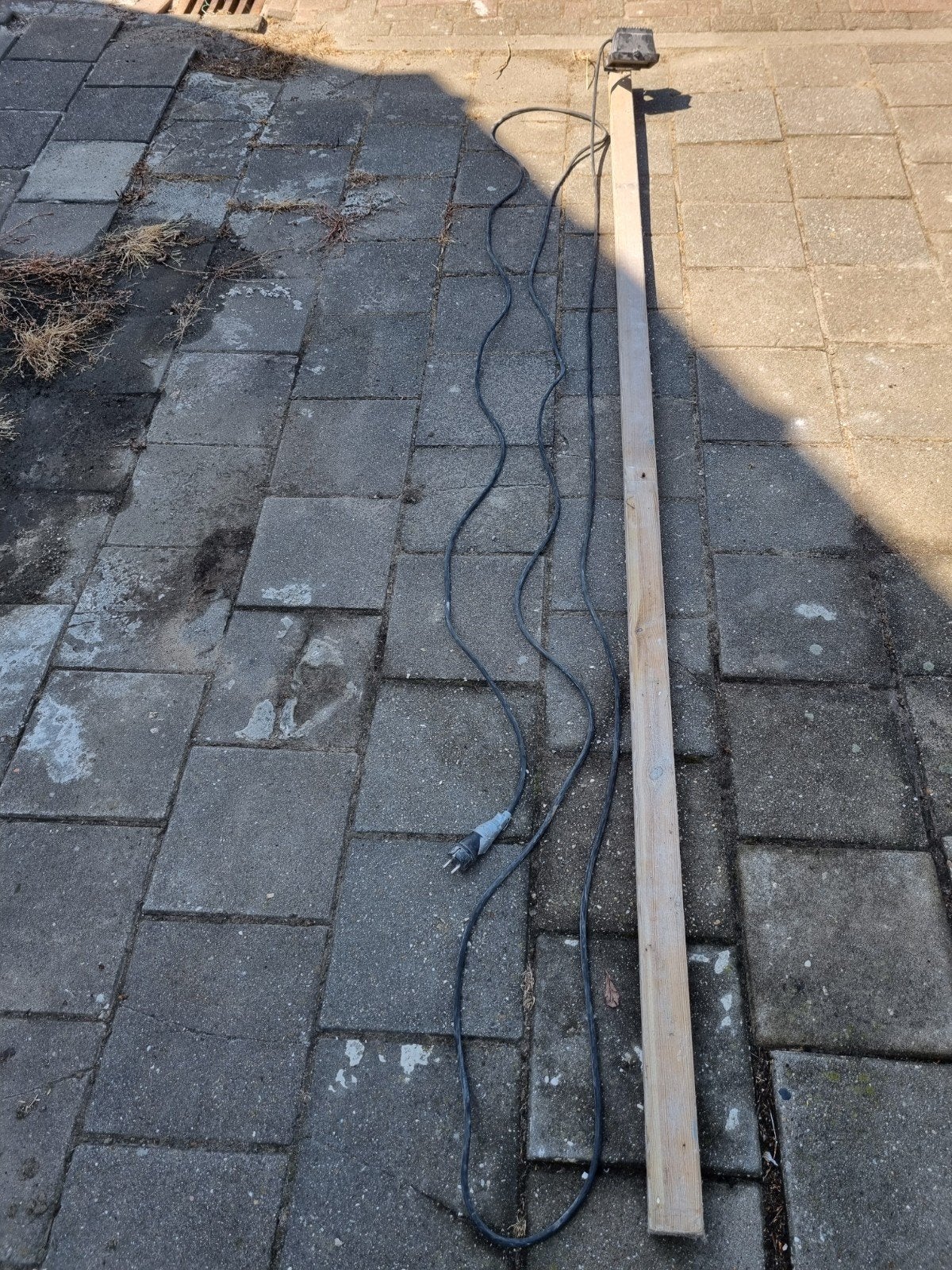 Halogeen bouwlamp met lange kabel, Ophalen, Gebruikt, 200 tot 500 watt, Lamp met armatuur