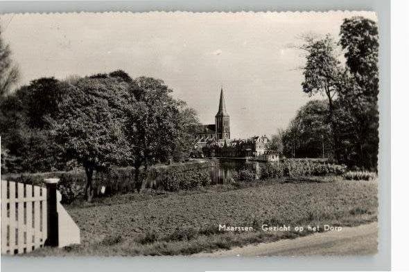 Maarssen gezicht op het dorp 1958, Verzenden, 1940 tot 1960, Gelopen, Utrecht