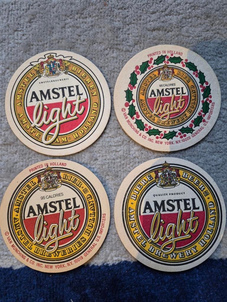 4 Amstel Light export bierviltjes, Ophalen of Verzenden