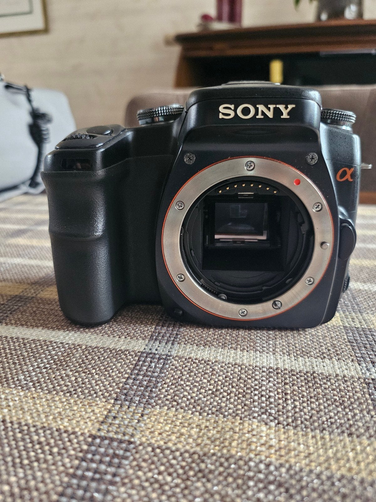 Sony Alpha A100 Spiegelreflexcamera met lens en accessoires, Audio, Tv en Foto, Fotocamera's Digitaal, Gebruikt, Spiegelreflex