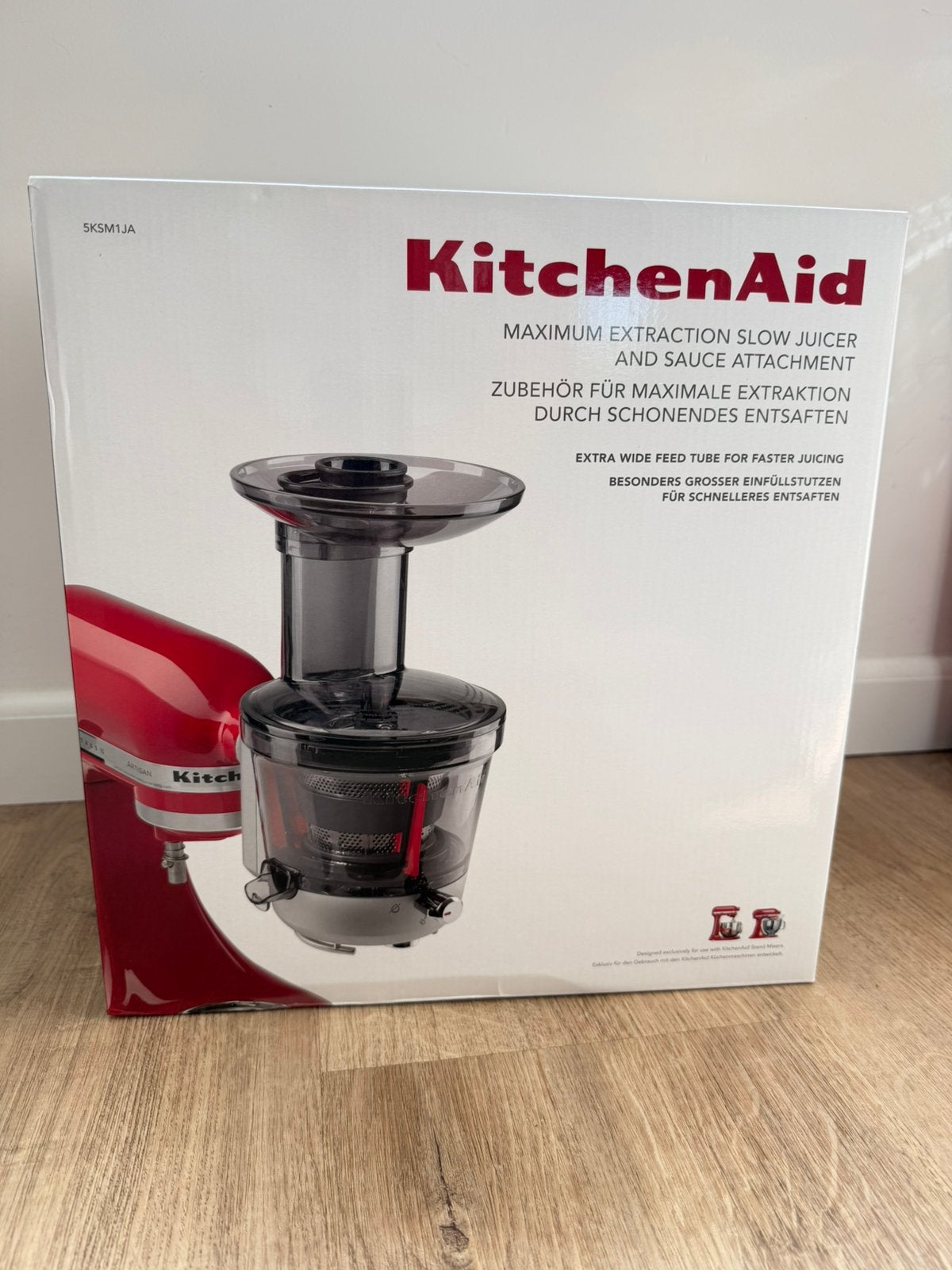 KitchenAid 5KSM1JA Slowjuicer – Nieuw in doos, Witgoed en Apparatuur, Juicers, Ophalen of Verzenden, Nieuw, Elektrisch, Slowjuicer