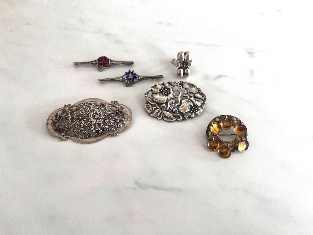 Lotje zilveren sieraden, Sieraden, Tassen en Uiterlijk, Antieke sieraden, Verzenden, Zilver, Overige typen, Verguld