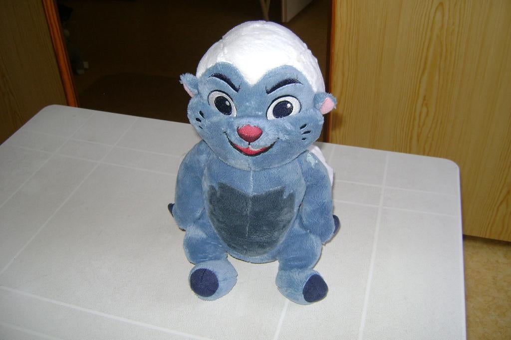blauw/wit disney draak met witte schubben en staart engeluid, Verzamelen, Disney, Ophalen of Verzenden, Overige figuren, Zo goed als nieuw