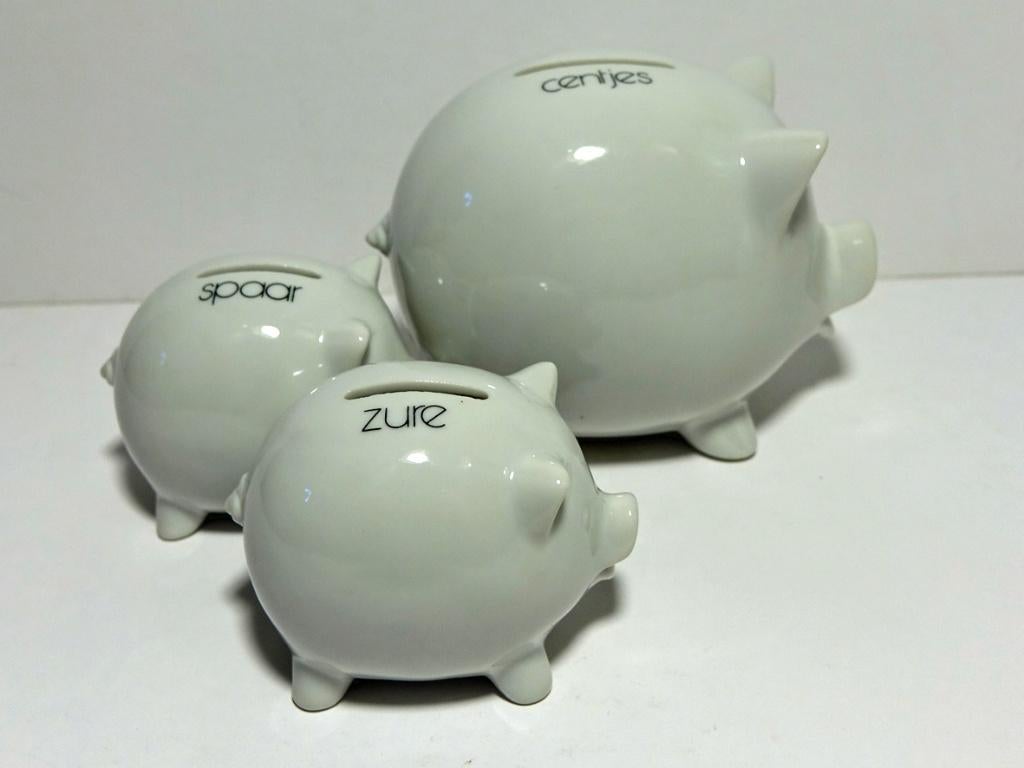 3 spaarvarkens, Ophalen of Verzenden, Gebruikt, Steen, Aardewerk of Keramiek, Dier