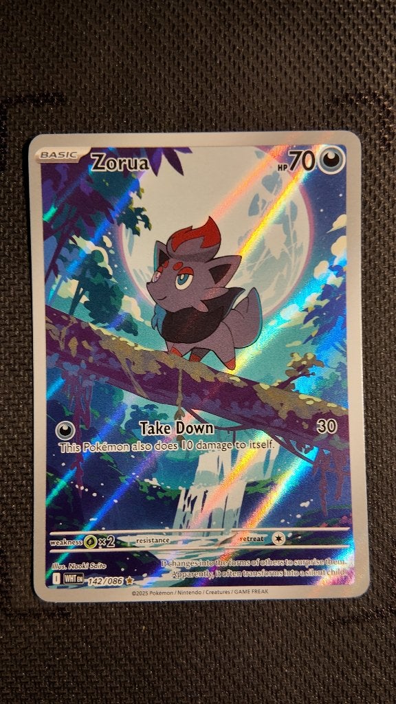 Zorua 142 White Flare | Pokemon kaart, Ophalen, Zo goed als nieuw, Losse kaart, Foil