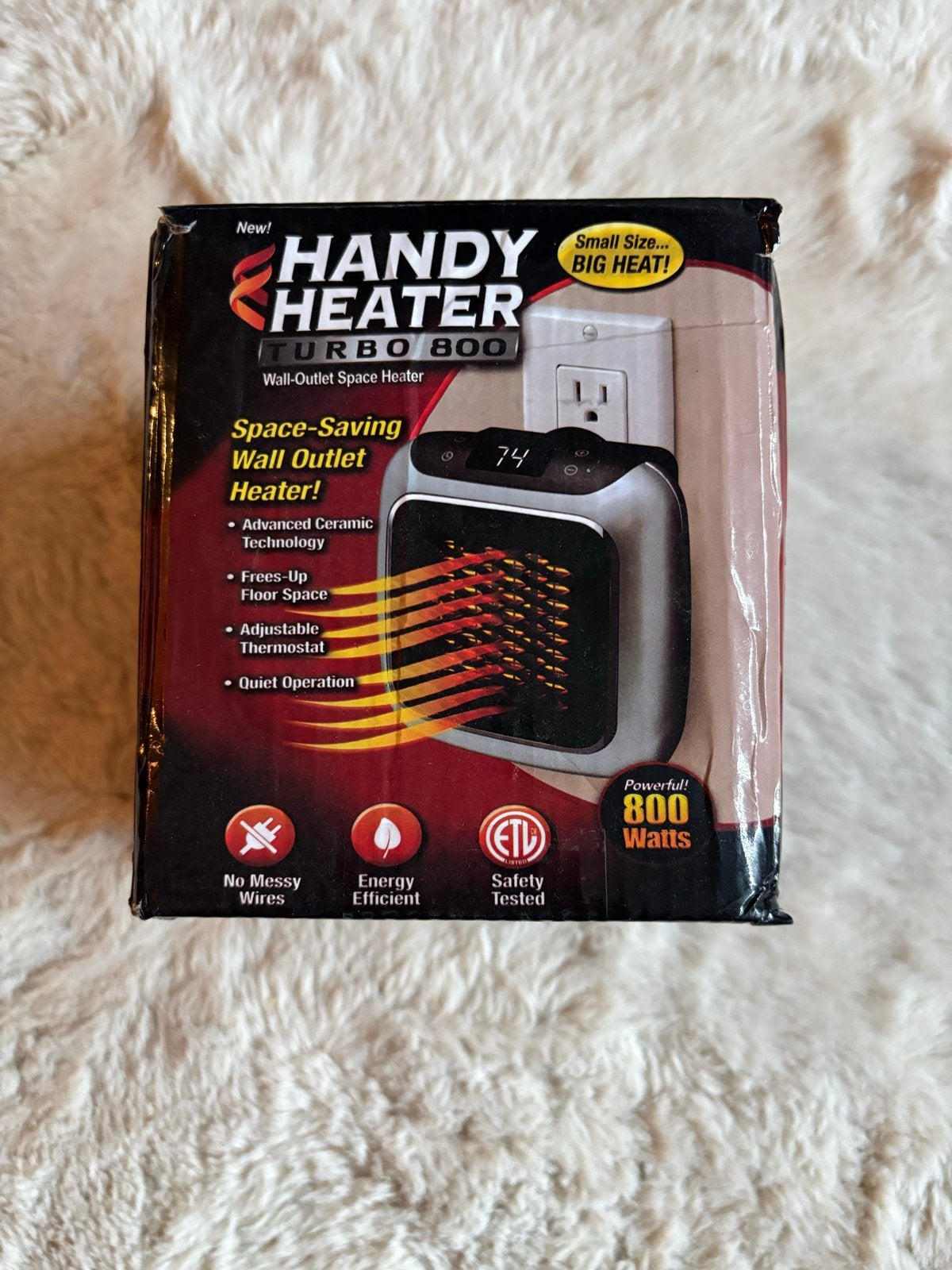 Handy Heater Turbo 800 Wandcontactdoos Kachel Nieuw in Doos, Doe-het-zelf en Verbouw, Verwarming en Radiatoren, Minder dan 30 cm