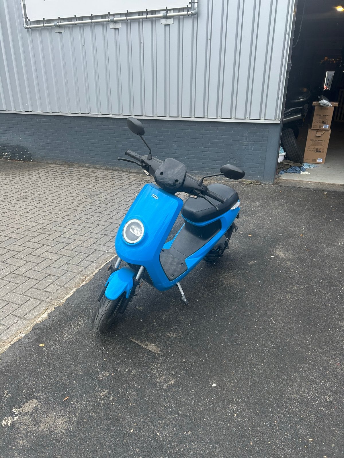 Niu elektrische scooter blauw - 3470 km, geel kenteken, Gebruikt, Elektrisch, Ophalen, Overige merken