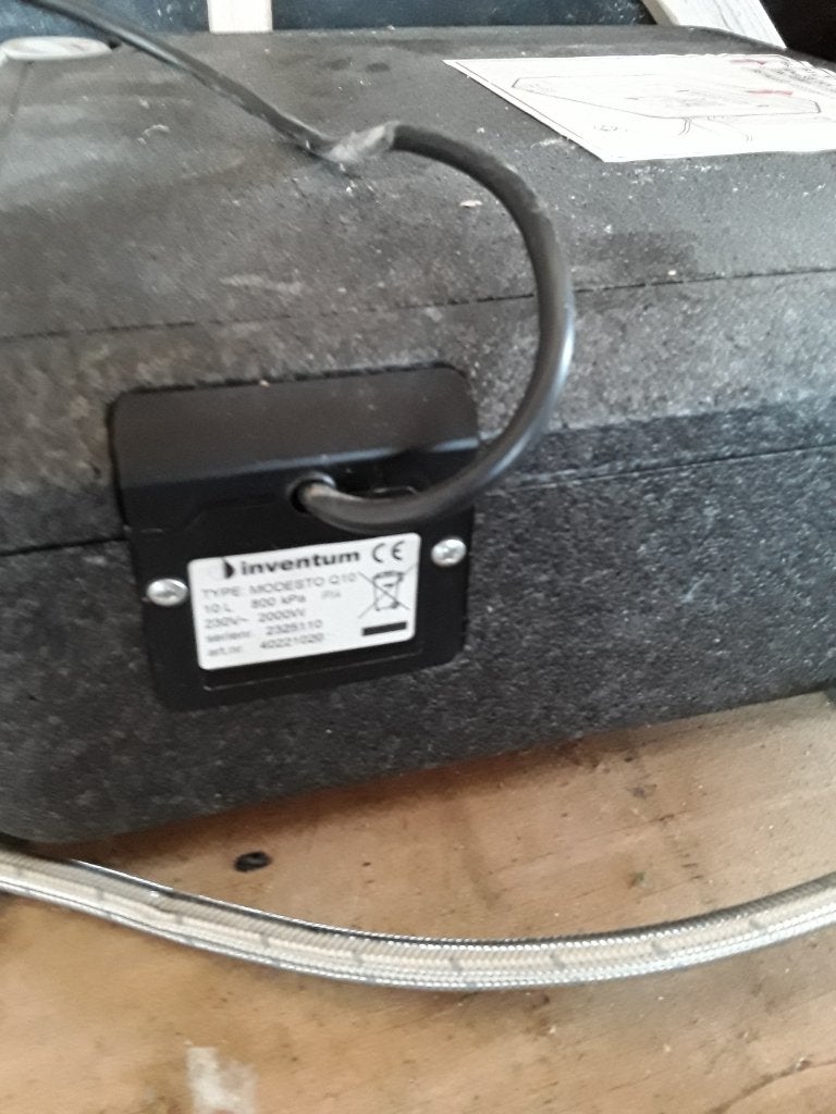 plintboiler 10 liter inventum, Ophalen, Gebruikt, Aardgas, Boiler