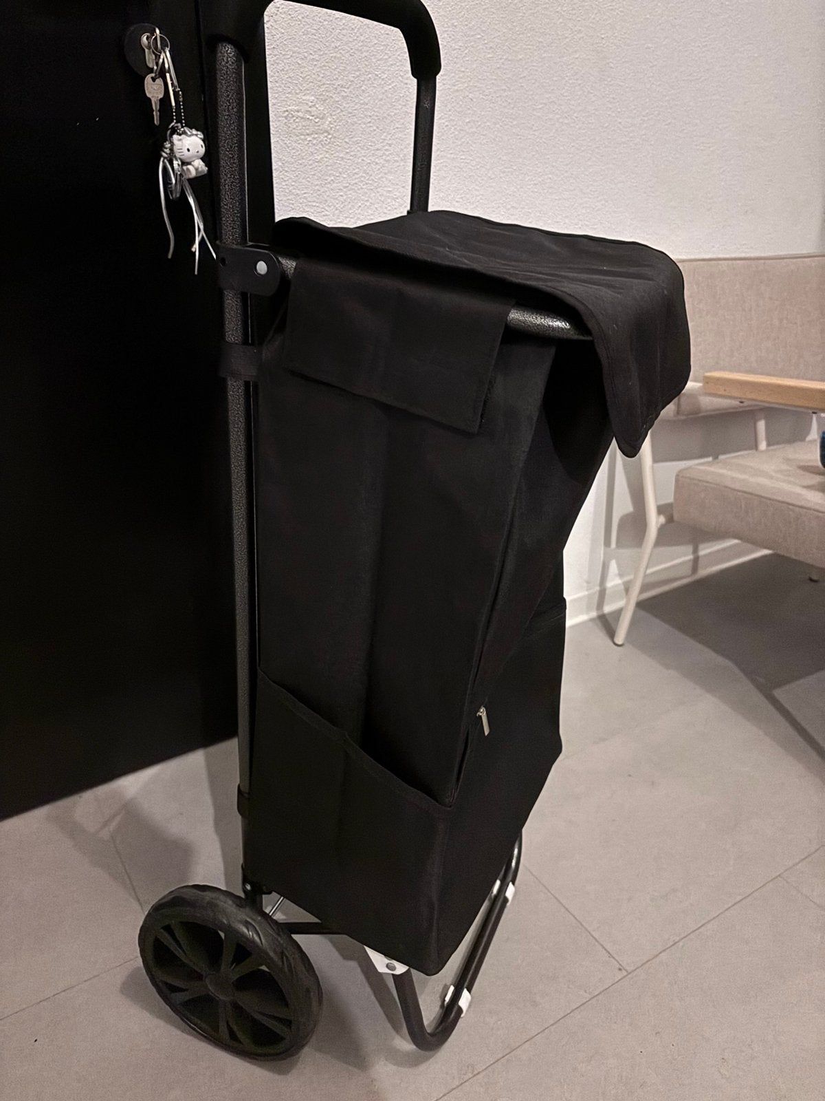 Nieuwe zwarte boodschappentrolley, 30 cm of meer, Zwart, Minder dan 35 cm, Ophalen of Verzenden
