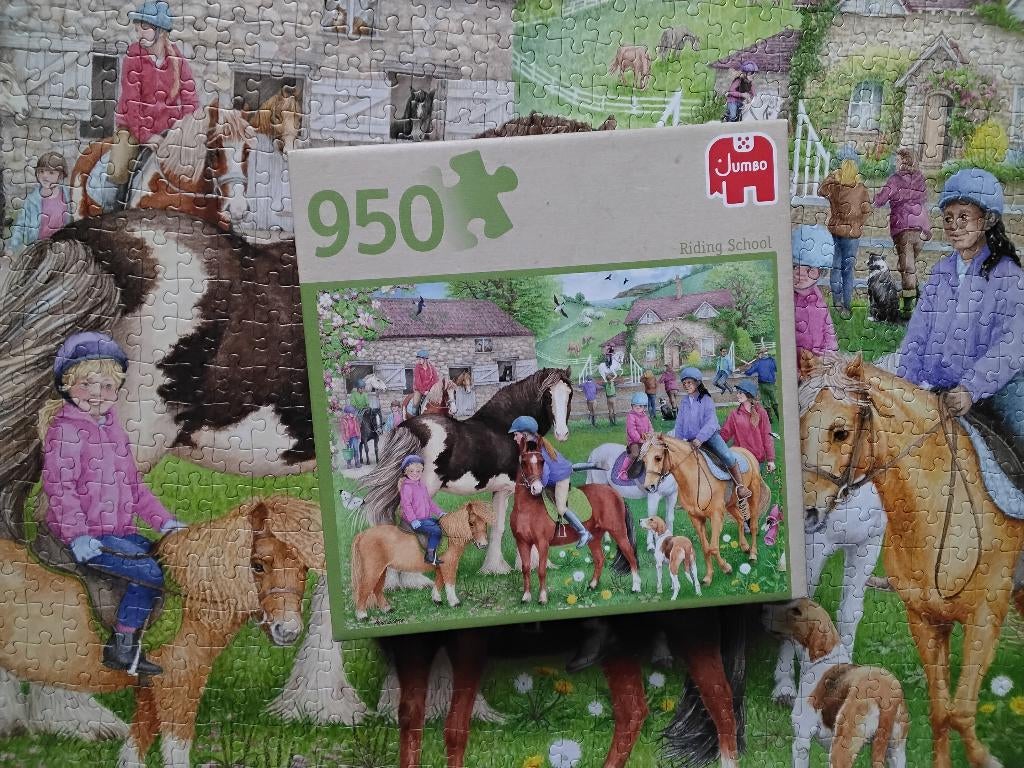 Jumbo puzzel 'riding school', Ophalen, 500 t/m 1500 stukjes, Zo goed als nieuw, Legpuzzel