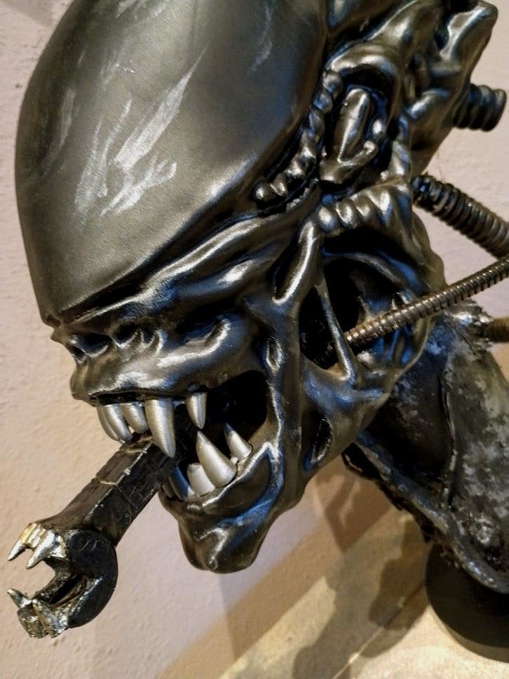 One of a kind Alien buste statue!, Ophalen of Verzenden, Zo goed als nieuw, Film, Beeldje, Replica of Model