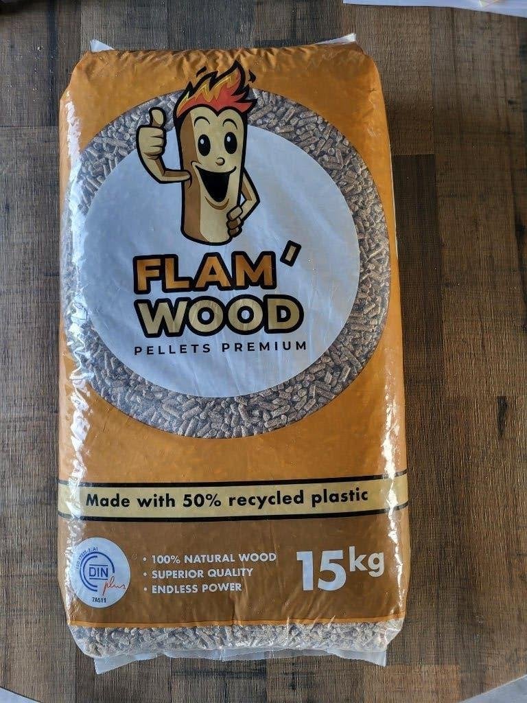 Houtpellets DIn plus€ 475,--  66 zak x 15 kg  990kg, 6 m³ of meer, Ophalen, Overige houtsoorten