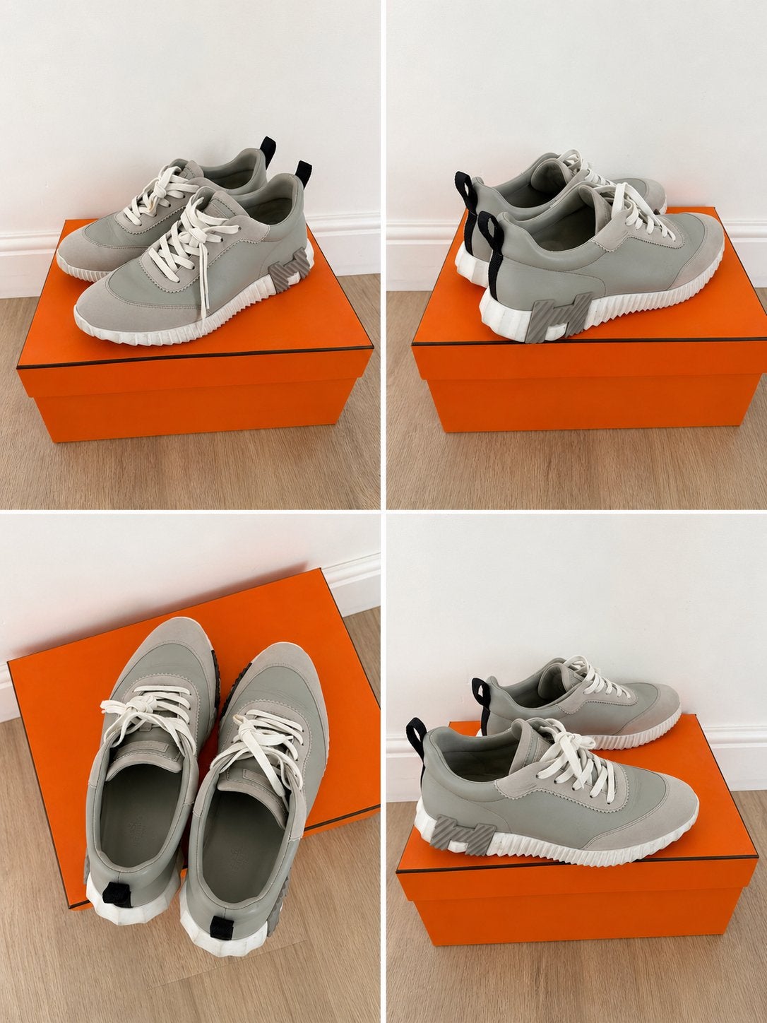 Hermès Sneakers - Grijs - Maat 42, Kleding | Heren, Schoenen, Ophalen of Verzenden, Zo goed als nieuw, Sneakers of Gympen