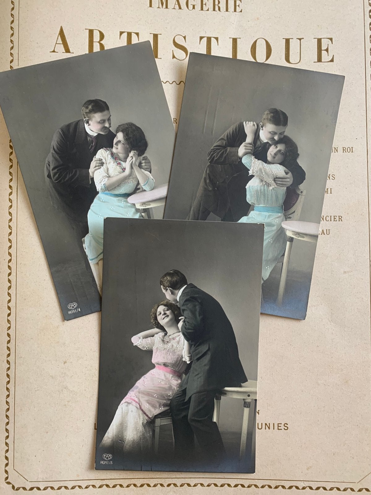 1912 Romantiek - Dame en heer (S), Verzamelen, Ophalen of Verzenden, Voor 1920, Gelopen, Overige thema's