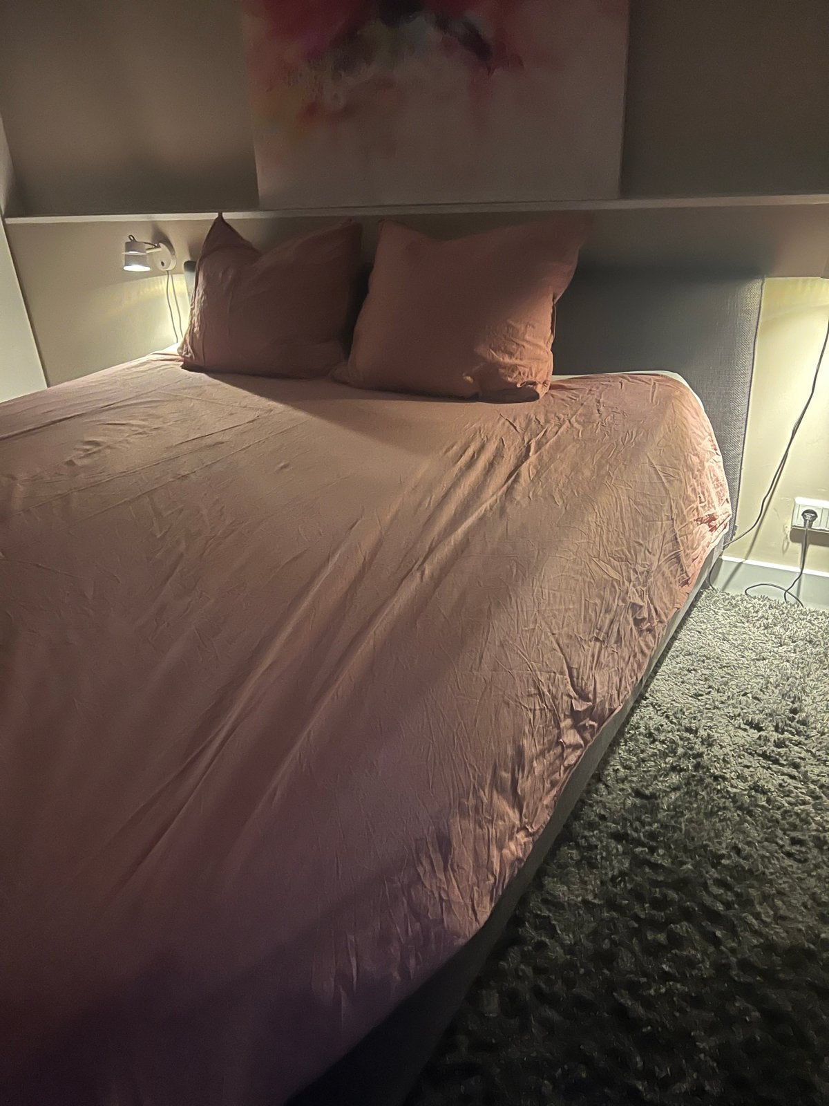 Auping elektrische boxspring 180x210 cm, grijs, Ophalen, Verstelbaar, 210 cm, Tweepersoons