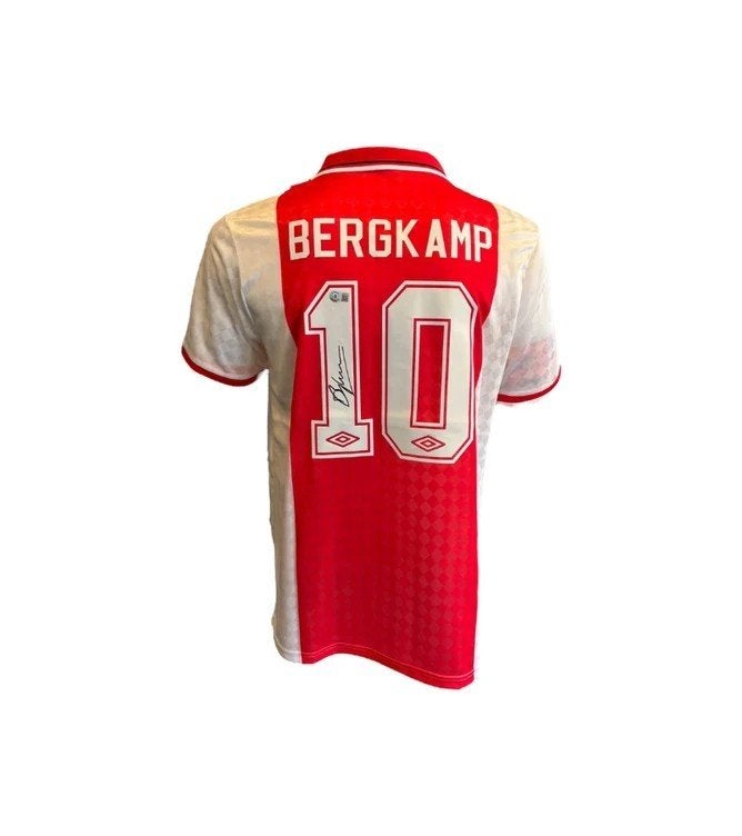Dennis Bergkamp AFC Ajax 98/99  gesigneerd ( repli ) Shirt, Soccersignings.nl, Shirt, Ophalen of Verzenden, Zo goed als nieuw