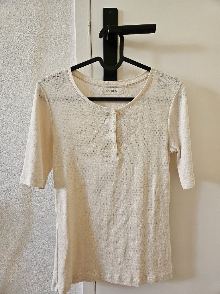 T-shirt TWOTHIRDS (100% organisch katoen), TwoThirds, Beige, Ophalen of Verzenden, Zo goed als nieuw