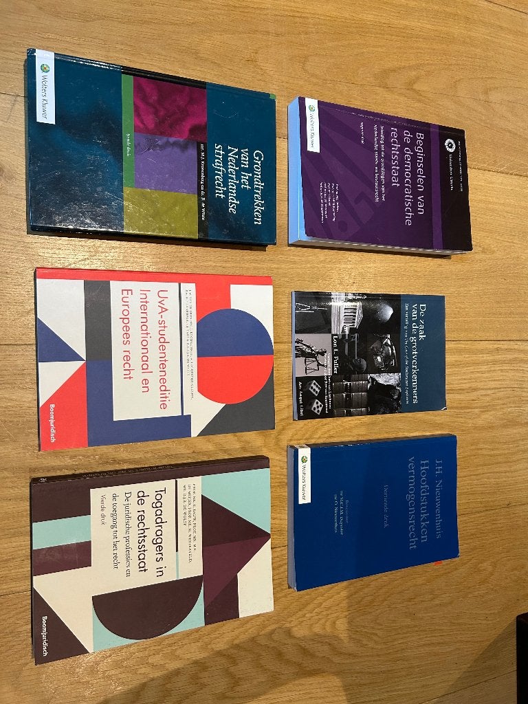 Studieboeken 1e jaar rechtsgeleerdheid UvA, Boeken, Studieboeken en Cursussen, Diverse auteurs, Ophalen of Verzenden, Alpha, WO