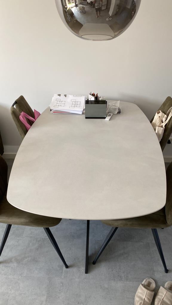 Design eettafel Deens ovaal facetrand 160x100cm, Huis en Inrichting, Tafels | Eettafels, Ophalen, 100 tot 150 cm, Nieuw, Vijf personen of meer