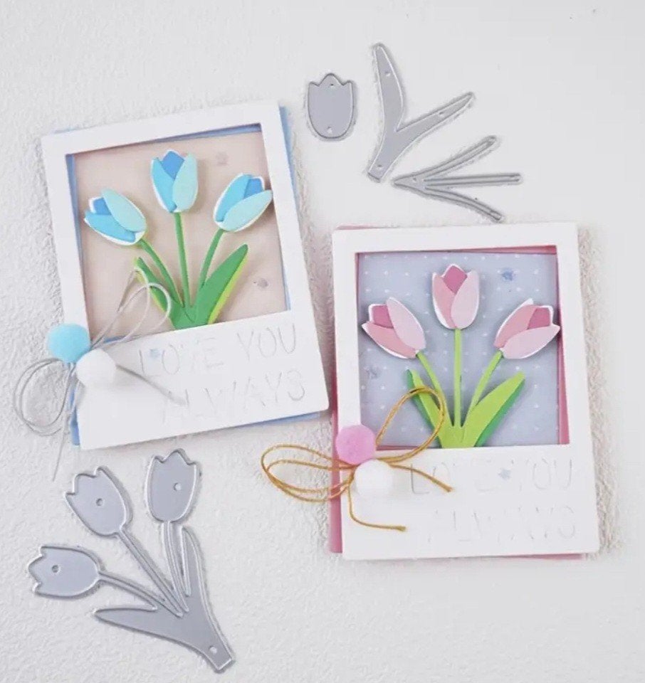Nieuw  Snijmal  tulpen, Hobby en Vrije tijd, Kaarten | Zelf maken, Ophalen of Verzenden, Nieuw, Overige thema's, Pons of Mal