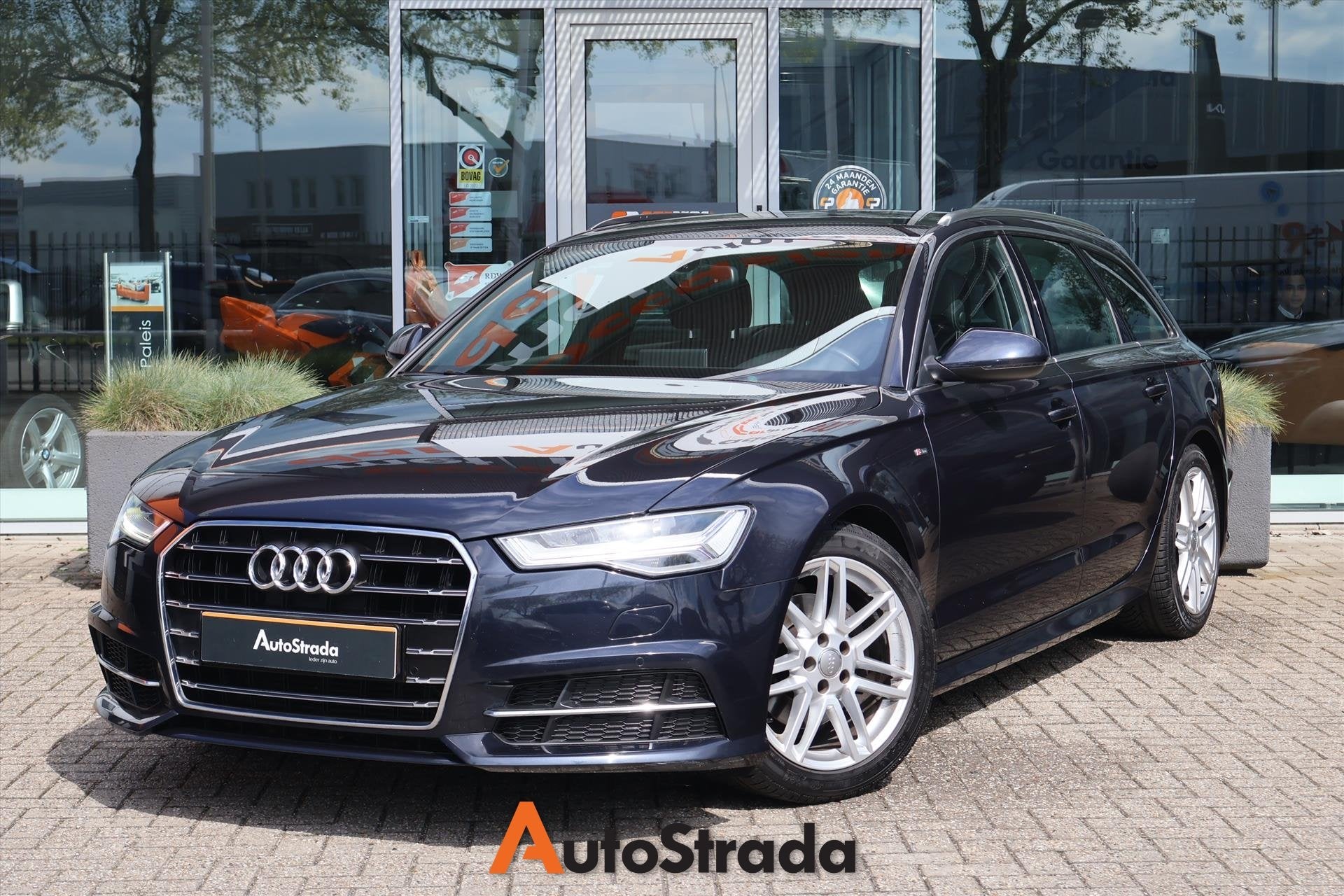 Audi A6 1.8 TFSI Avant S-Line 190pk I Navigatie I Climate |, Auto's, Audi, Met garantie (alle), Blauw, Leder en Stof, Origineel Nederlands