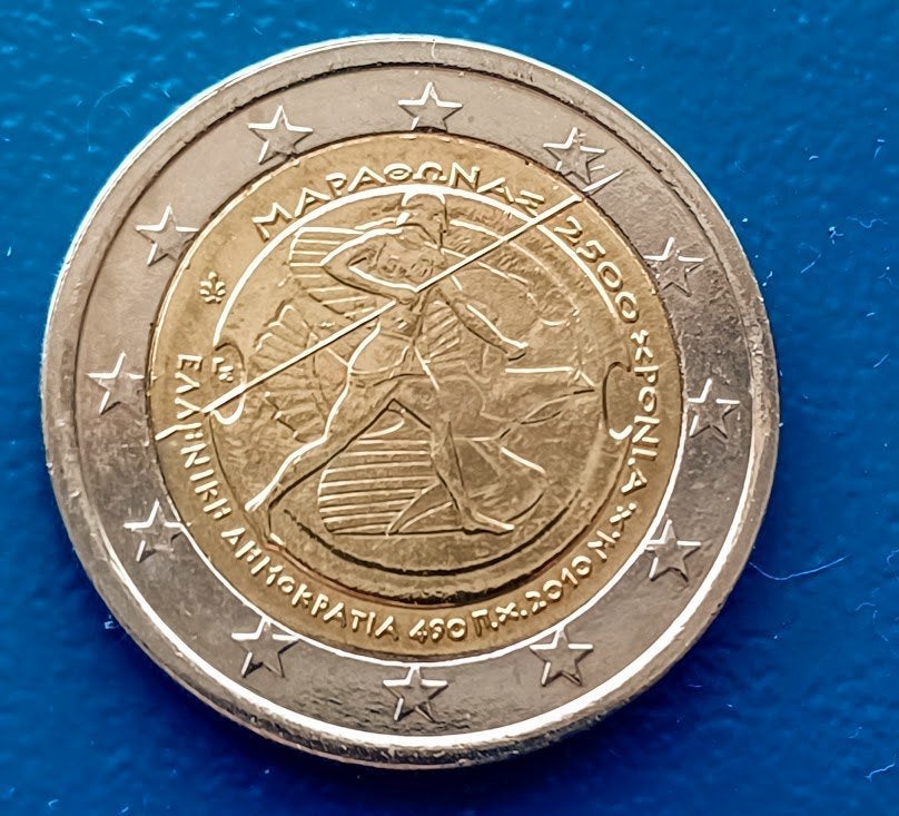 Griekenland 2 Euro "Marathon" - 2010, Postzegels en Munten, Verzenden, Griekenland, 2 euro, Losse munt