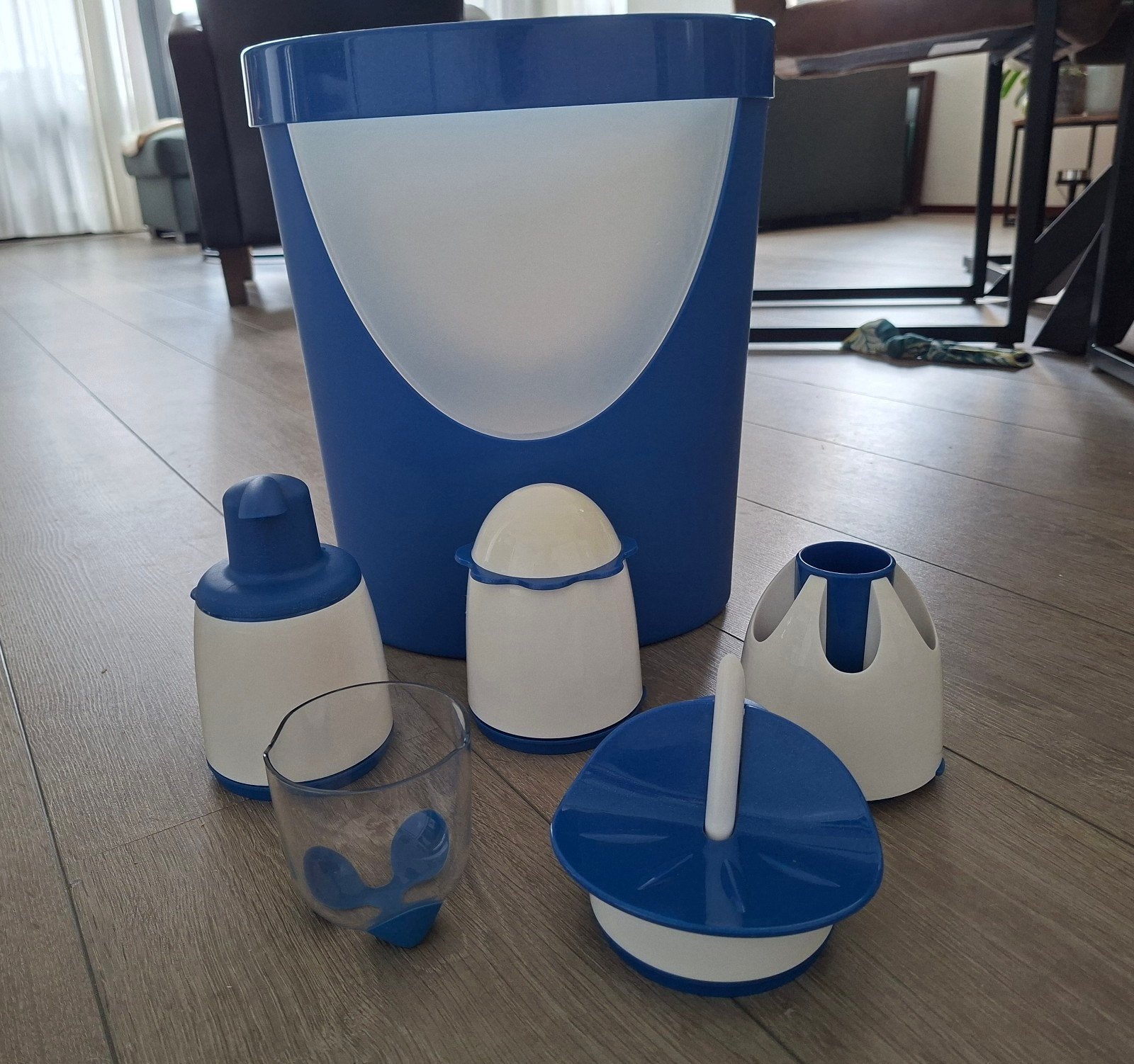 douche set tupperware, Ophalen, Zo goed als nieuw, Blauw, Overige typen