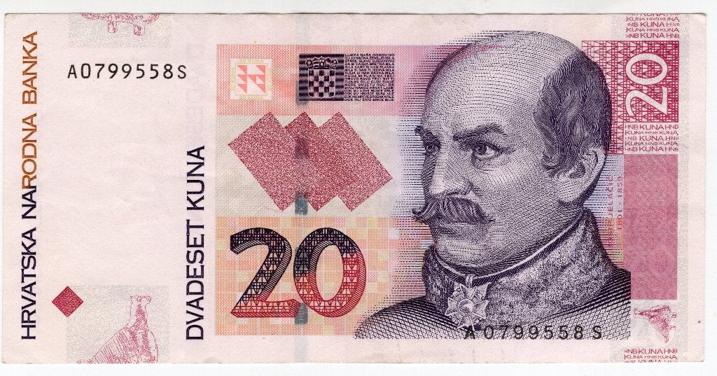 Kroatie 20 Kuna 2012 vf, Postzegels en Munten, Bankbiljetten | Europa | Niet-Eurobiljetten, Verzenden, Overige landen