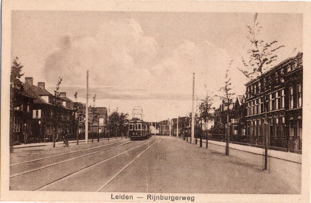 Leiden, Rijnburgerweg net Blauwe Tram. 6356, Verzamelen, Verzenden, 1920 tot 1940, Ongelopen, Zuid-Holland