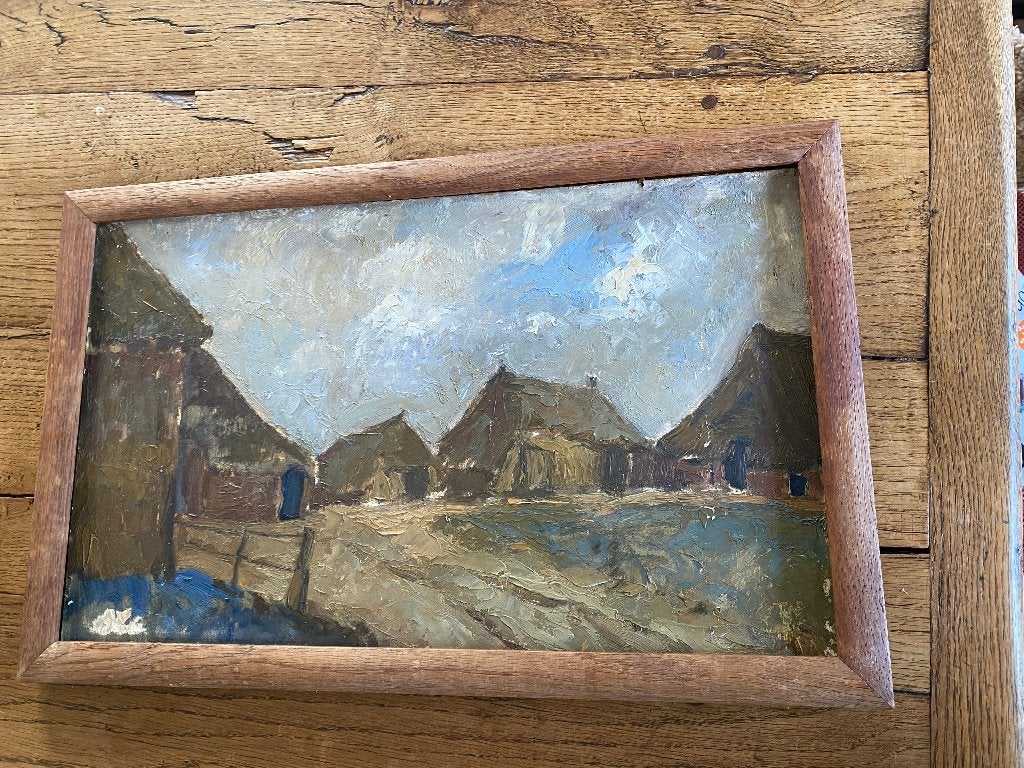 Klassiek schilderij, Antiek en Kunst, Origineel werk, Overige ondergronden, Impressionistisch, Ophalen of Verzenden