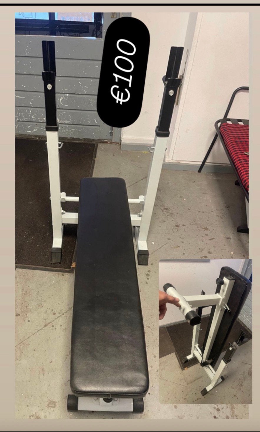 Halterbank/schijf gewicht/dumbells/halters/fitness apparaat, Ophalen, Zo goed als nieuw, Fitnessbank