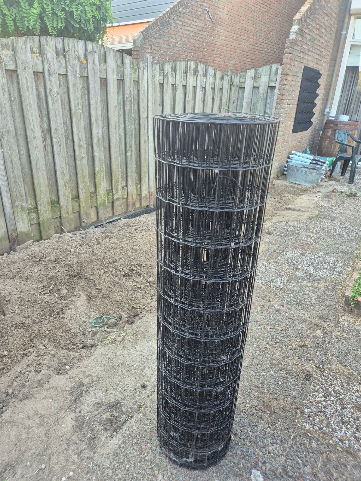Zwart gaas 5x10, hoogte 122 cm, Tuin en Terras, Ophalen, Gebruikt, Minder dan 10 meter, Gaas