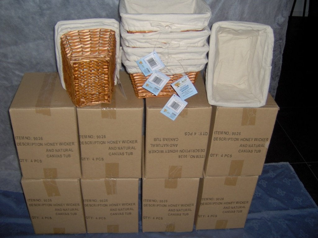 rieten mandjes, Ophalen, Mand, Nieuw, Riet