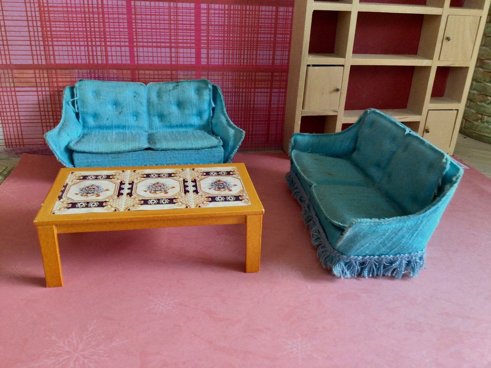 Vintage Lundby salon, Ophalen of Verzenden, Gebruikt, Poppenhuis