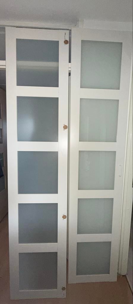 2x Bergsbo Pax Deuren 50x229 cm - Nieuwstaat, Doe-het-zelf en Verbouw, Deuren en Horren, Ophalen, Minder dan 80 cm, 215 cm of meer