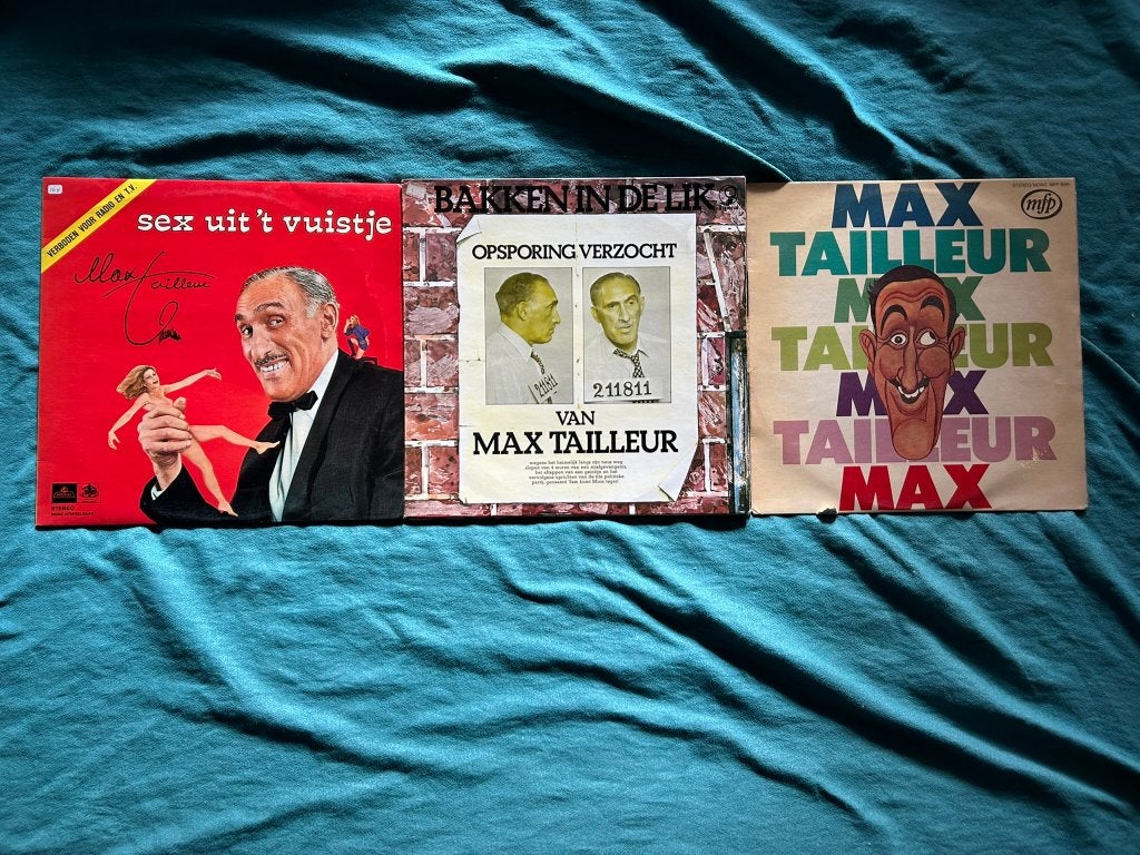 4 LP's Max Tailleur (ook per stuk te koop), LP, Gebruikt, Cabaret of Kleinkunst, Ophalen of Verzenden