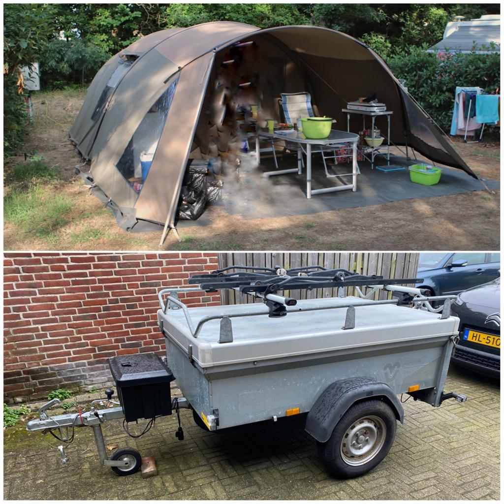 Falco Havik 4000+Saris Arba classic bagagewagen+kasten etc, Ophalen, Gebruikt, Tot en met 5