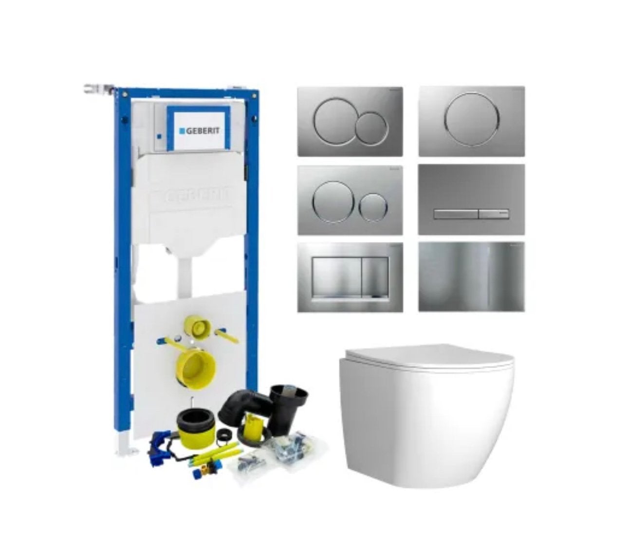 Geberit UP320 Toiletset Compleet | Inbouwreservoir, Ophalen, Nieuw, Toilet