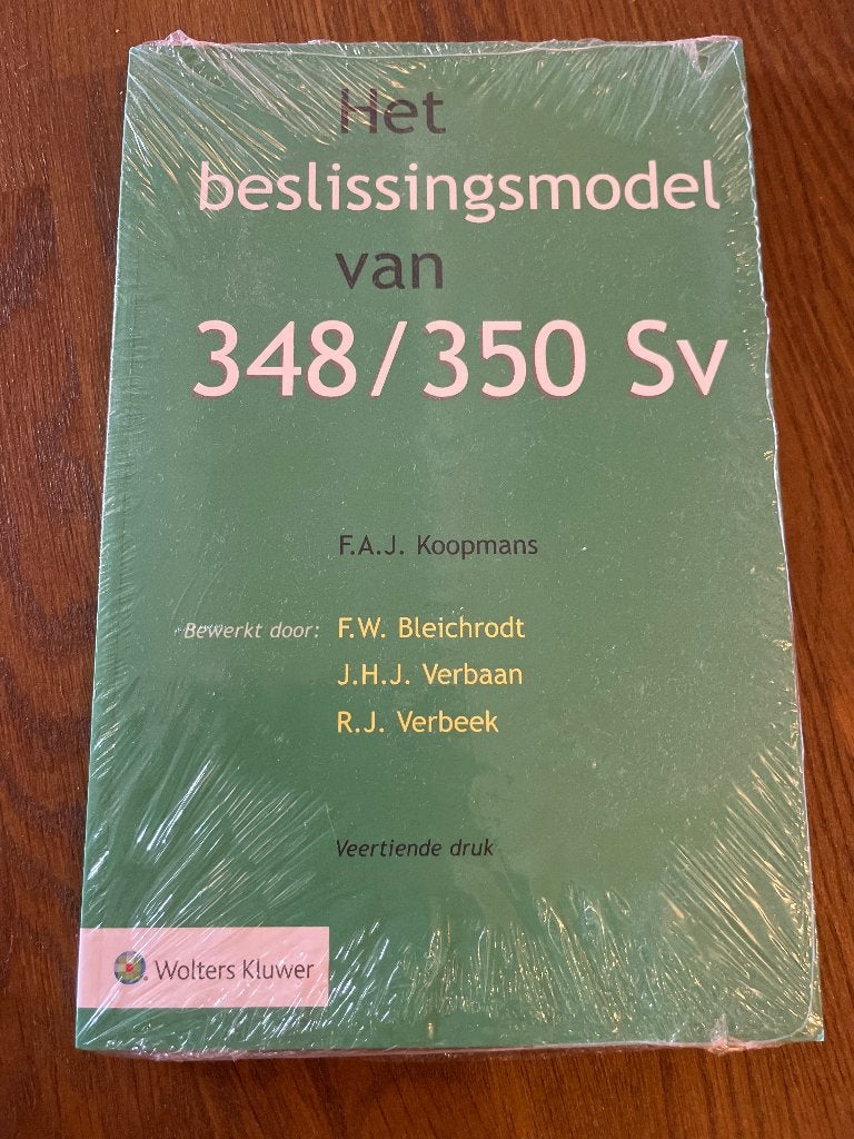 Het beslissingsmodel van 348/350 Sv, F.A.J. Koopmans, Nieuw, Ophalen of Verzenden, WO