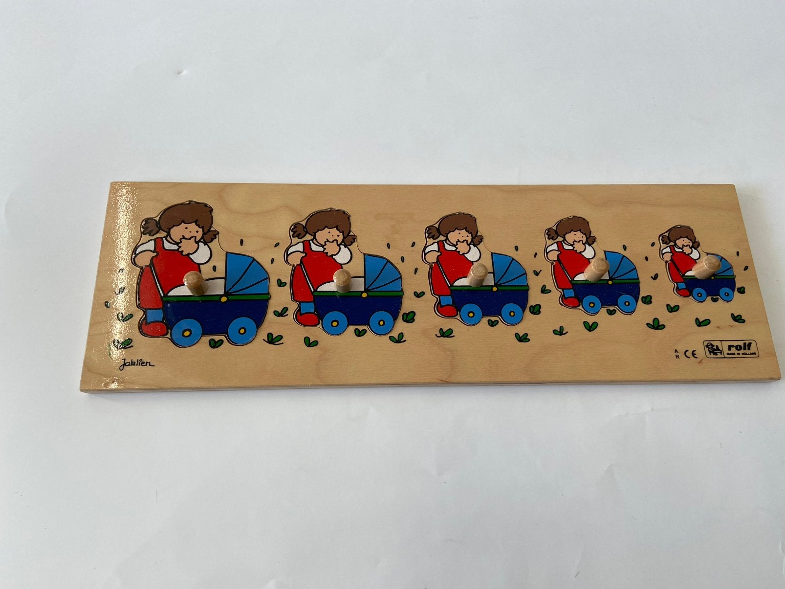 Rolf Jaklien kinderpuzzel, sorteren op grootte, 2 tot 4 jaar, Gebruikt, 10 tot 50 stukjes, Ophalen of Verzenden
