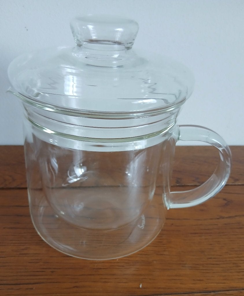 Spiegelau dubbelwandige glazen theepot, inhoud 680ml, Theepot/fluitketel, Glas, Ophalen of Verzenden, Zo goed als nieuw