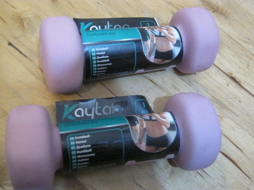 2  nieuwe roze dumbbell 1 kg van Kaytan  ( action ), Ophalen, Nieuw, Armen, Dumbbell